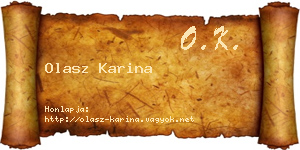 Olasz Karina névjegykártya